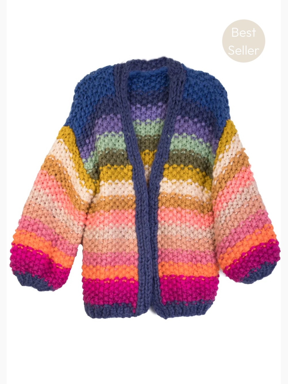 SAACHI Colorful Multicolor Chunky Knit Cardigan - Brand: